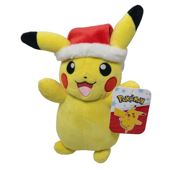 Nintendo Other - Pokemon Santa Pikachu 10" Plush 2023 Soft Yellow  with Tags Game Freak Nintendo
